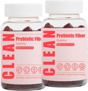 Clean Prebiotic Fiber Gummy 2Pcs, Clean Fiber Gummies, Prebiotic Fiber Gummy pro muže, Prebiotic Fiber dodatek Organic for Digestive Gut Health, 60 Gummies, 2 Lahve
