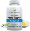 Nerve Supplement - Přírodní vitaminy s 650mg non-GMO ALA Alpha Lipoic Acid - Premium Nerve Supplement - Hands & Feet - Tingling, Numbness - 60 Veggie Kapsle