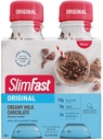 SlimFast Meal Náhradní Shake, Original Creamy Milk Chocolate, 10g připraveného k pití protein pro hubnutí, 11 Fl. Oz láhev, 4 Počet balení May Vars