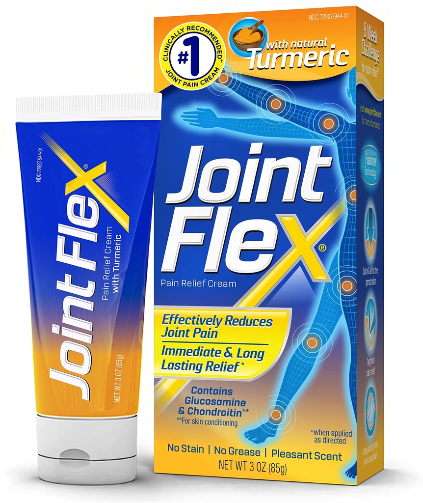 JOINTFLEX Pain Relief Cream with Turmeric, Artritis Pain Relief, Joint Pain Relief, 3 Ounce Tube