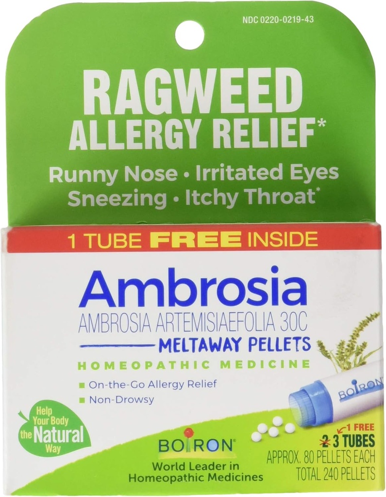 Boiron Ambrosia Ragweed Alergics Relief 30C Bonus Pack, 80 Počet (Balení po 1)