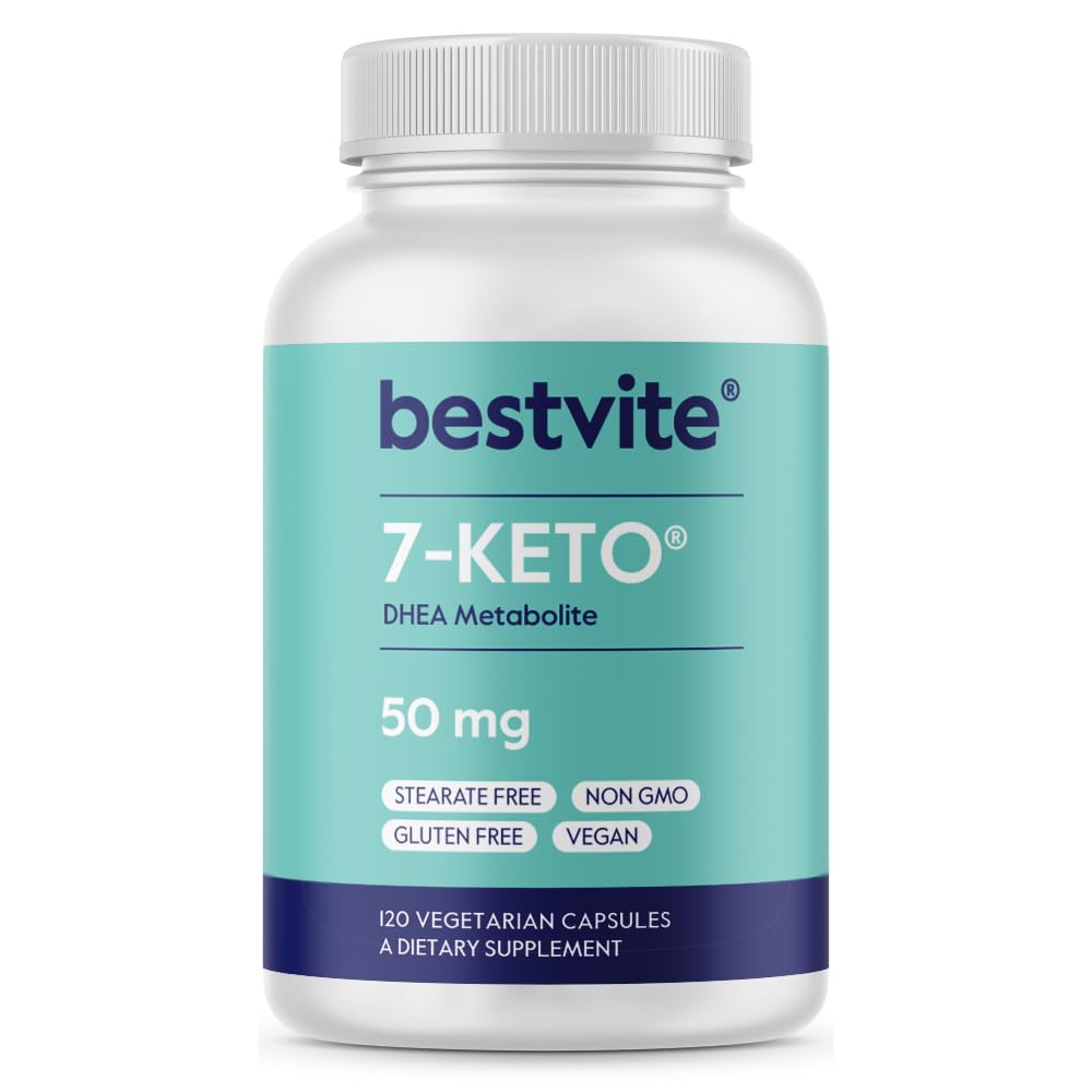 BESTVITE 7- Keto 50 mg DHEA (120 Vegetariánských tobolek) - Žádné stearáty