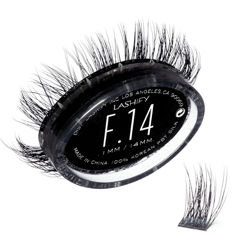 Lashify Fluffy 14mm Gossamer Eylash Extensions Refill, Black, Easy DIY False řasy Přidat plnost a rozměr