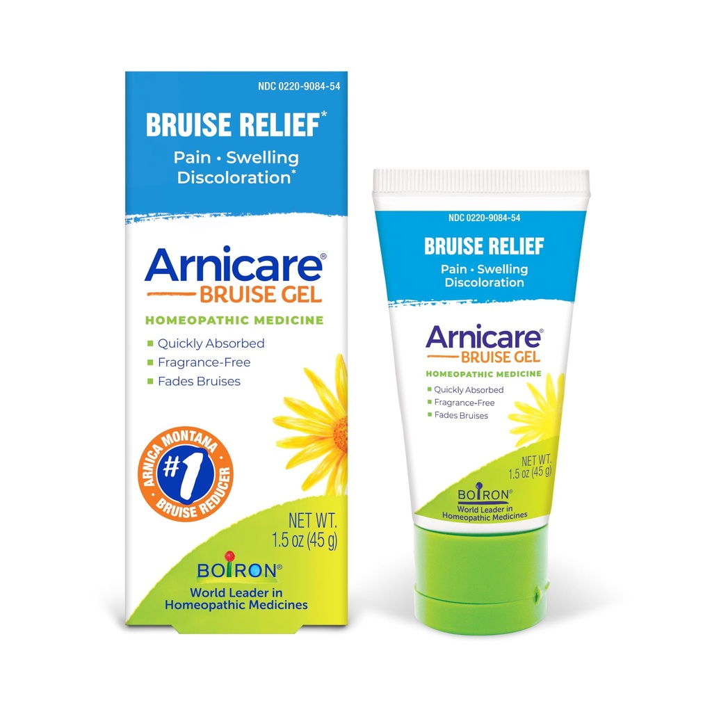 Boiron Arnicare Bruise Gel for Relief of Pain, Zánět nebo Otok, Ospalost, a zbarvení - non-mastné a Fragrance- Free - 1.5 oz