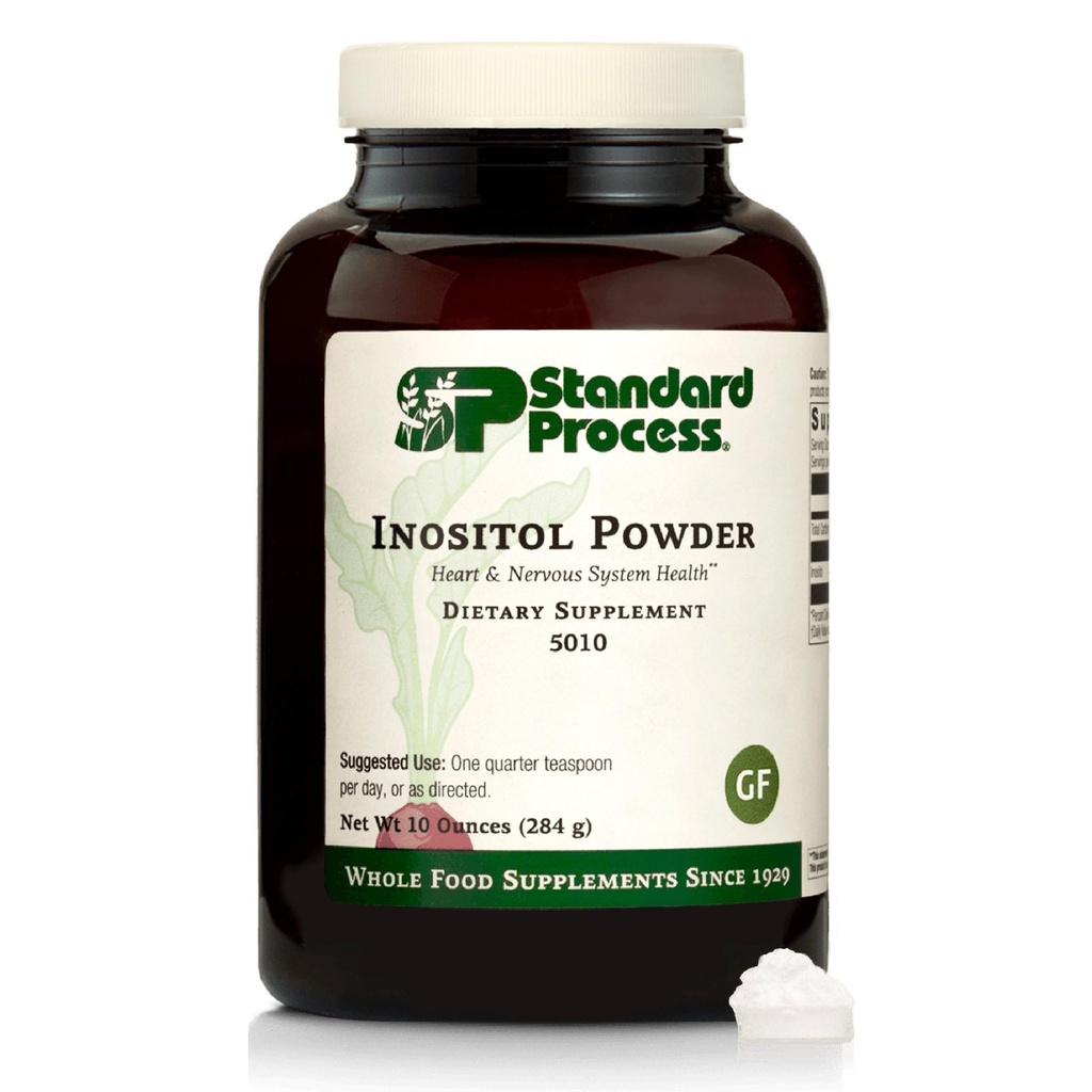 Standard Process Inositol Powder - Denní srdeční doplněk pro kardiovaskulární a nervovou podporu - Gluten- Free, Non- Dairy & Non- Soy - 10 Ounces (405 Servings)