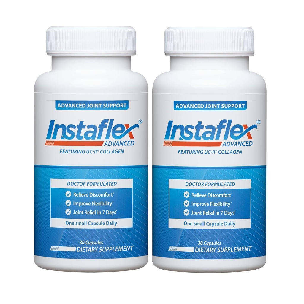 Instaflex Advanced Joint Support Nutritional Supplement Capsule with Doctor Reproducated Joint Relief Supplementary, Featuring UC-II Collagen & 5 Other Joint Discomfort Fighting Ingredients, 60 Ct