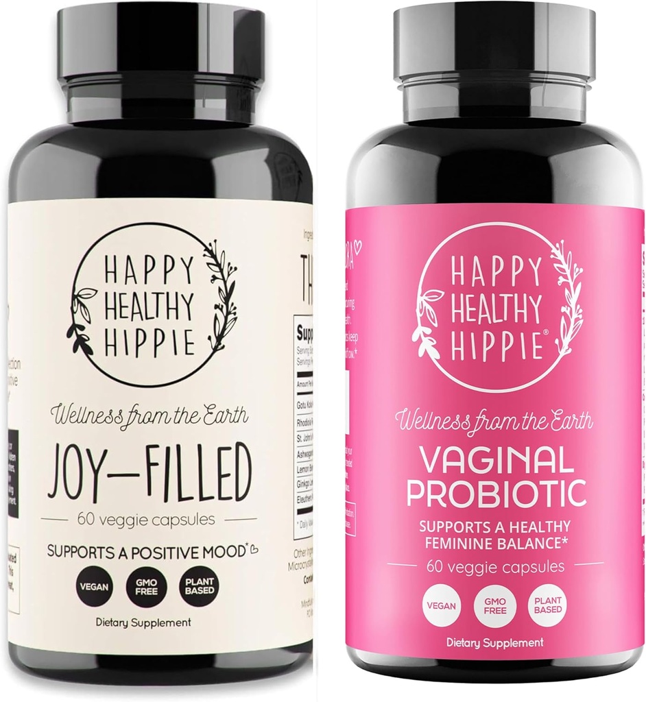 Šťastné zdravé hippie vaginální probiotika pro ženy a veselé-vyplněné nálady podporu