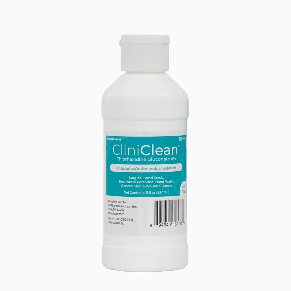 Versatilní, antiseptický roztok obsahující Chlorhexidin Gluconate 4% (CHG), Odorless, Dye- free, Pacient Pre- Op Prep, Personal Hand Wash, Hand Scrub (4 oz. Flip- Top - 1 lahvička) - Konečná šarže
