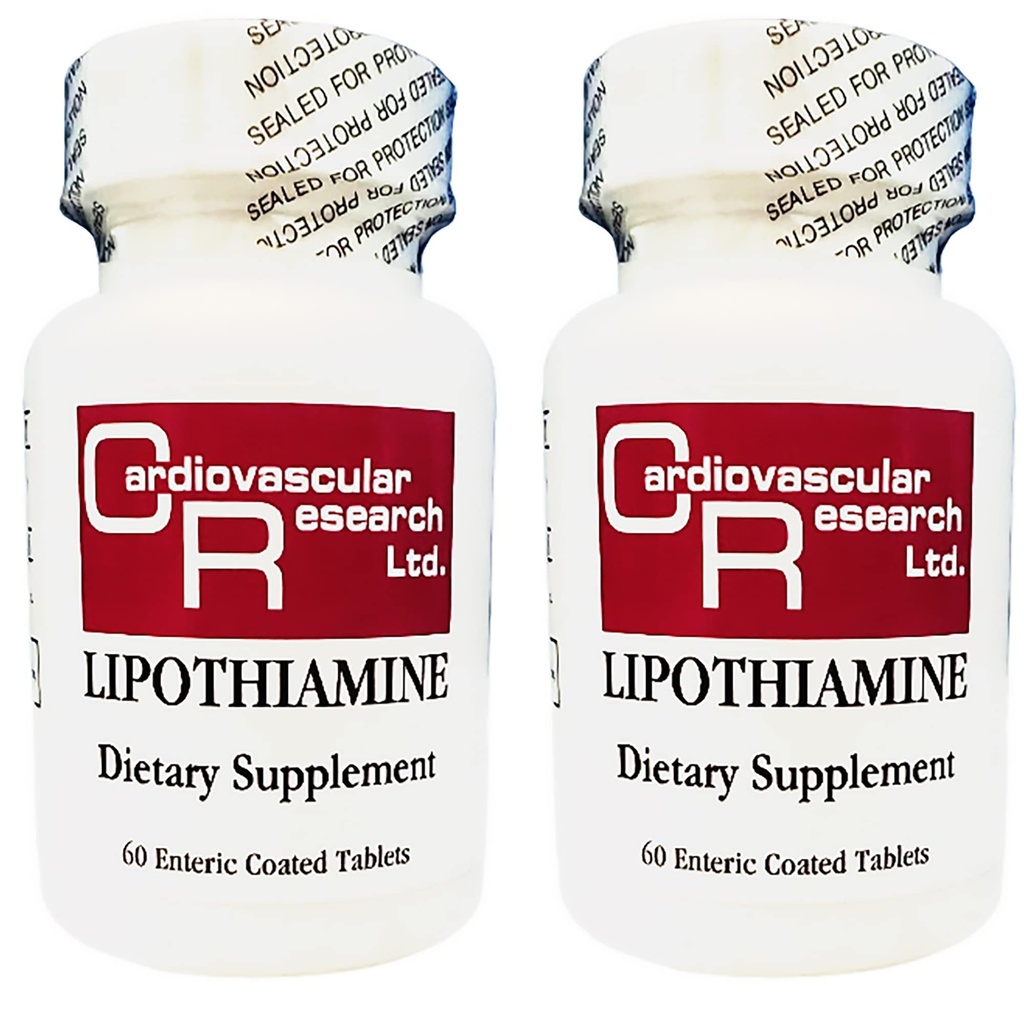 Kardiovaskulární výzkum Lipothiamin B dodatek 120 Tablety - Vitamin B1 Nyní s Alpha Lipoic Acid - 2 X 60 Počet