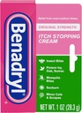 Benadryl Original Strength Itch Stopping Anti- Itch Cream, Difenhydramine HCl Topický analogický & zinkový acetát protectant kůže, Relief from Most Outdoor Itches, 1 oz (Pack of 6)