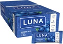 LUNA - Gluten Free Snack Bary - Blueberry Bliss Flavor - 7g proteinu - Non- GMO - Plant- based Worsome Snacking - Na Go Snacks (1.69 Ounce Snack Bars, 15 Počet)