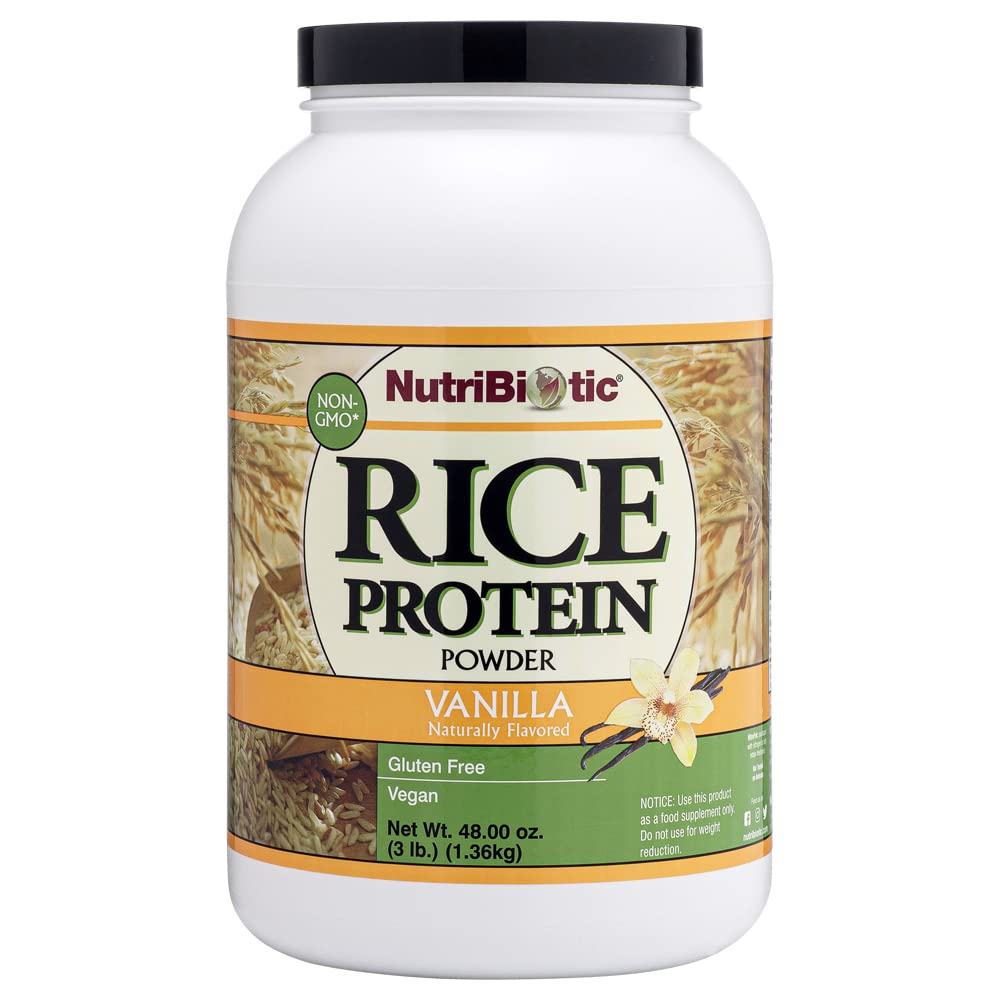 Nutriční biotický - Vanilkový rýžový protein, 3 Lb (1.36kg) CLAN 124; Nízký karb, Keto- Friendly, Vegan, Raw Protein Powder CLAN 124; Grown & processed Without Chemicals, GMO or Gluten CLAN 124; Easy to Digest & Nutrient Rich