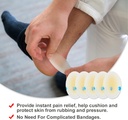 Blistr Cushions (15PCS) Gel Hydrokoloidní těsnění Obvazy pro prsty, Prsty, podpatky - vodotěsné Blistry Prevention Pads, Ultra- Thin Adhesive