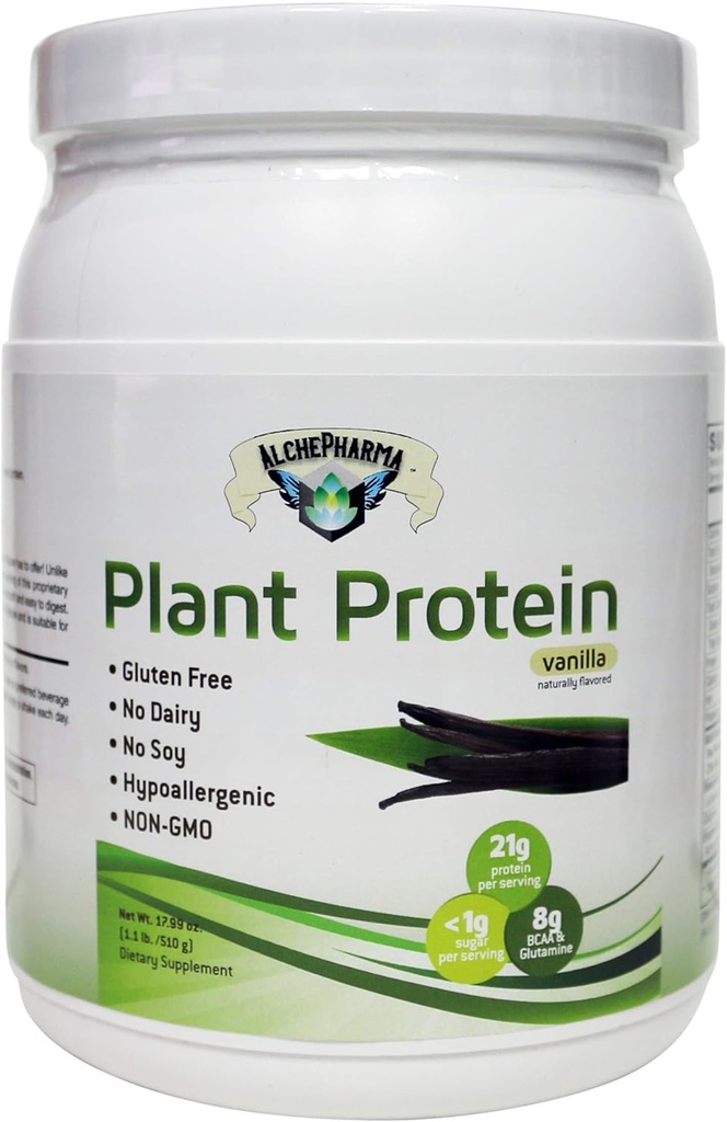 Plant Protein (Premium Blend) - No Soy, Hypoalergenní, No Grit (s Omega 3 Rich Sacha Inchi and Chia) - 1.1 lb (510G) - Čokoláda