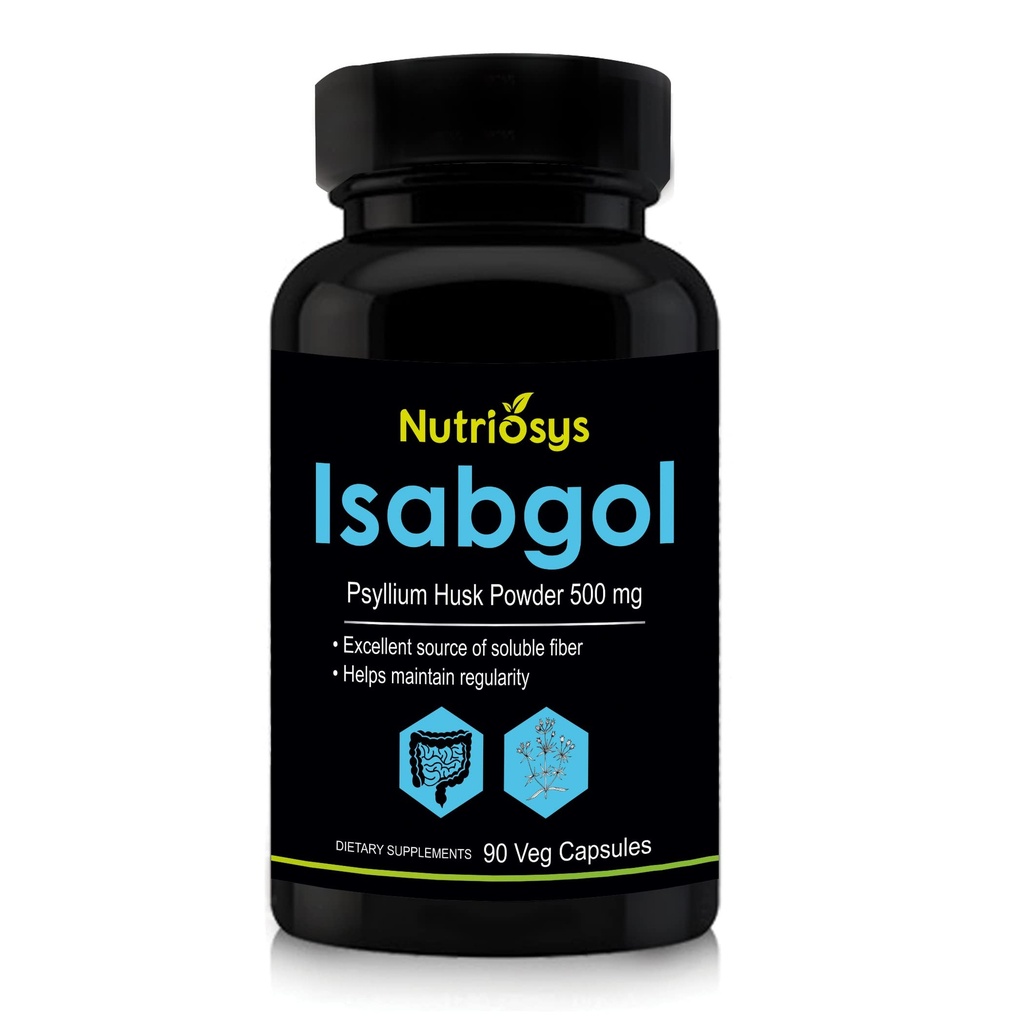 Glasgol Psylium Husk 500mg dodatek, Výborný zdroj rozpustných vláken, 90 Veg Kapsle