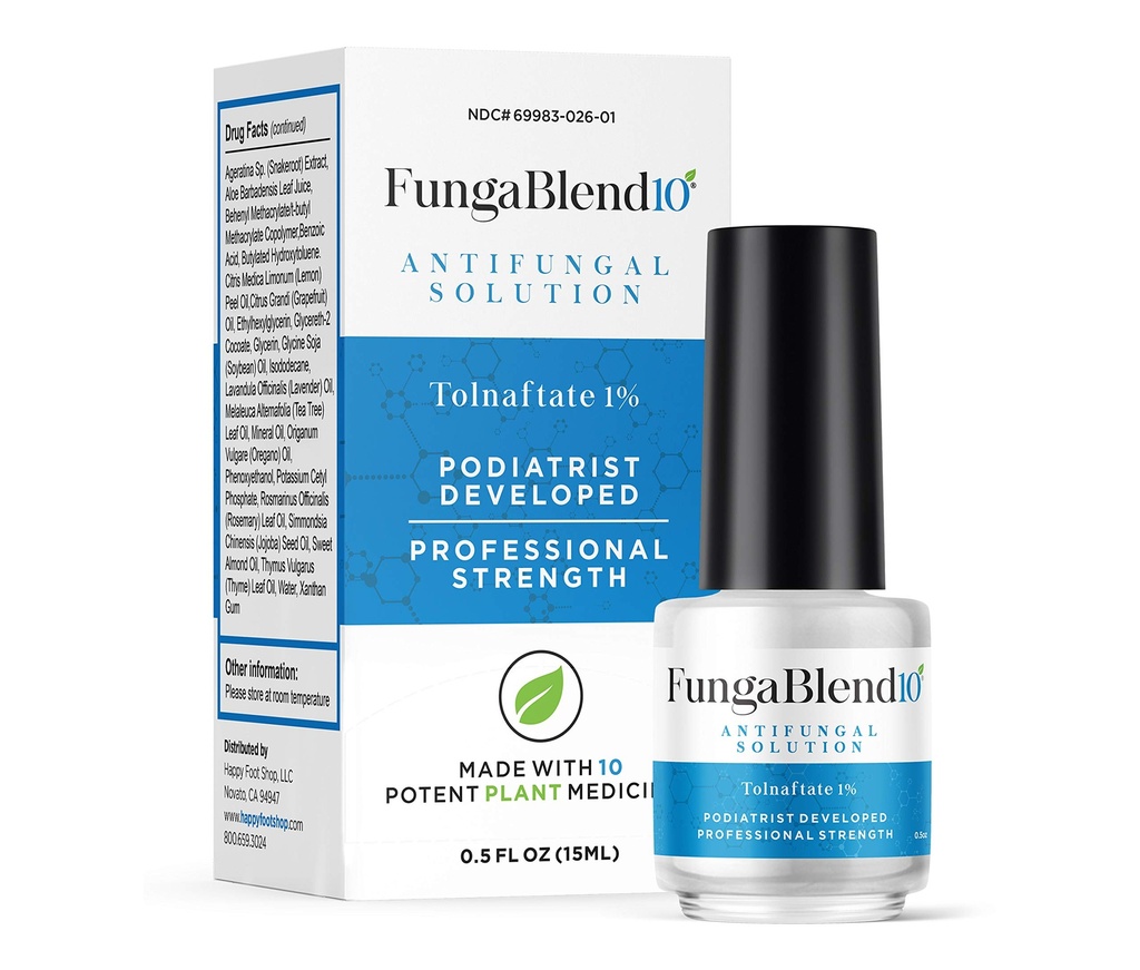 FungaBlend 10 - Antimykotické léky: 1% Tolnaftát a 10 Rostlinné léky - Toenail Fungus Léčba pro opravu nehtů gel, Athletes noha, Jock Itch, Ringworm-Topical Solution for Toe and Finger Nail