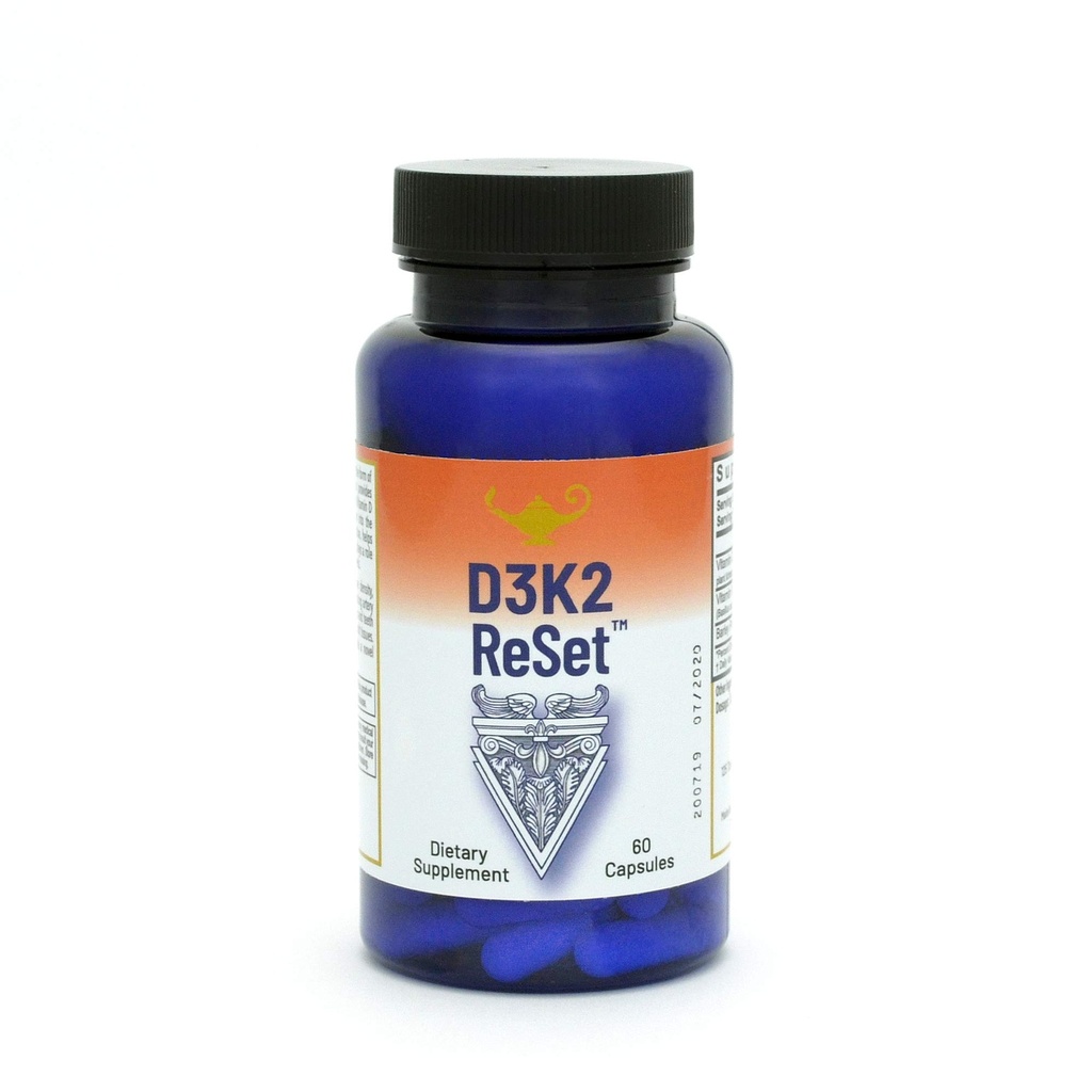 RnA ReSet D3K2 Reset - 4.000 IU vitaminu D3 & 100 mcg K2 Dodatek (60 Kapsle)