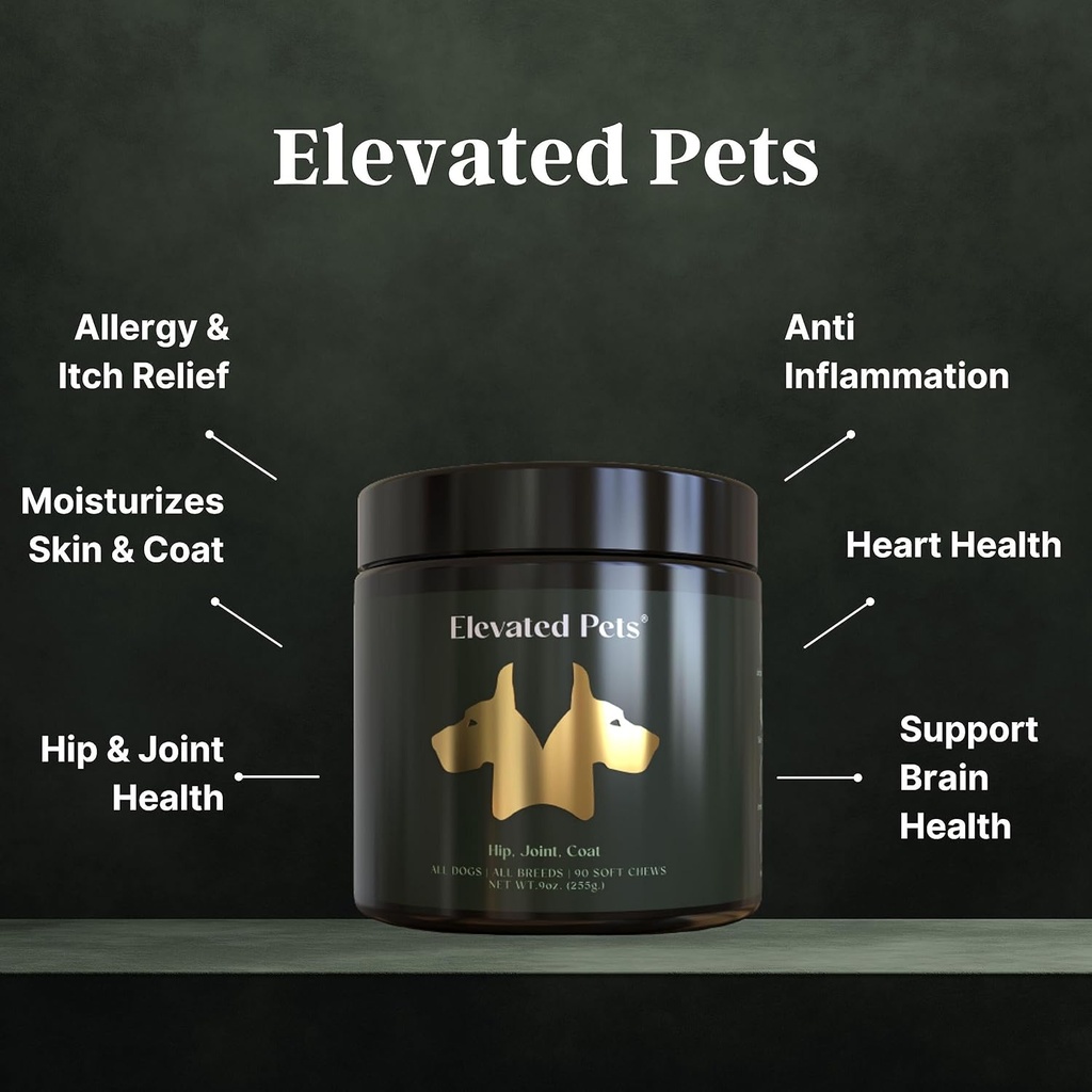 Ultrazdravé Omega 3 Fish Oil Treats w / MSM, Glucosamine, Chondroitin, EPA / DHA pro psy: Zvýšený počet zvířat Fish Oil, Turmeric & Joint Supplement + Alergie Chews - Ultimate Dog Vitamin Dodatek