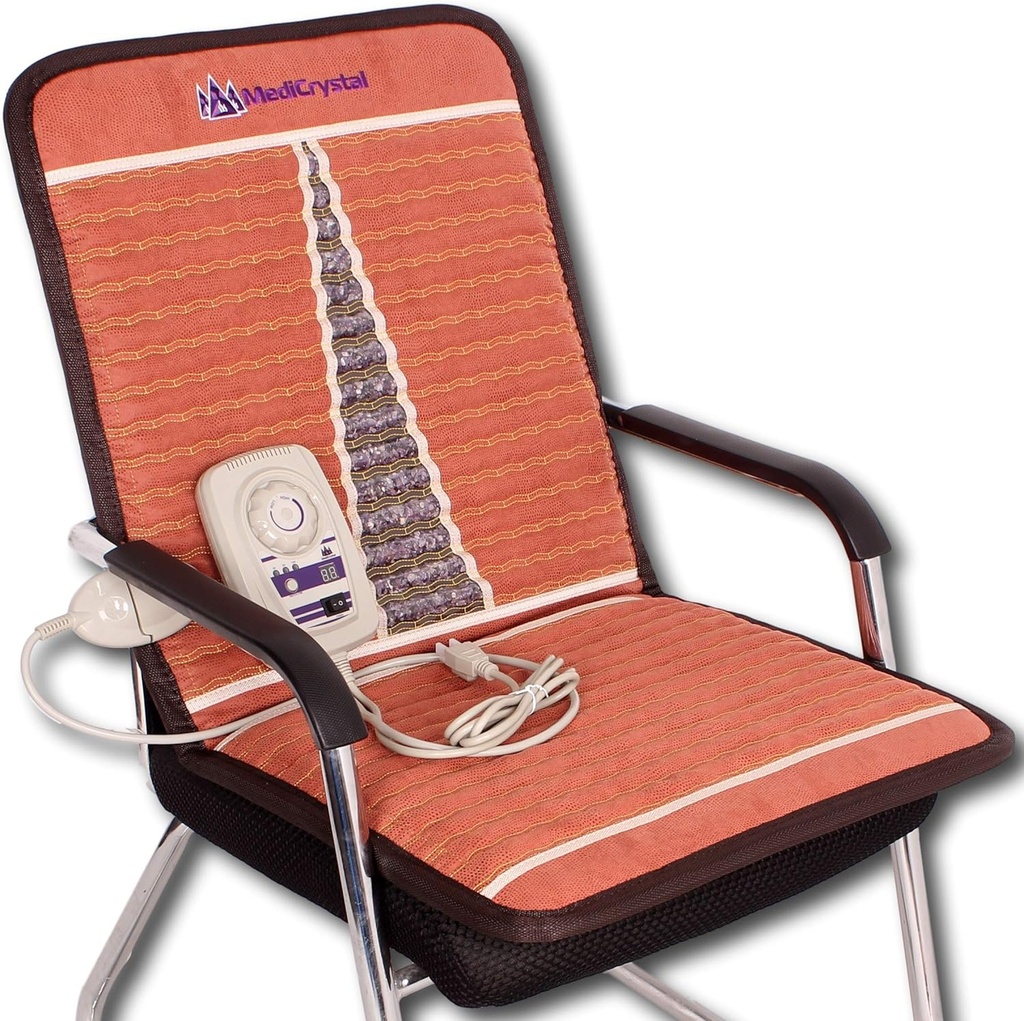 MediCrystal Far Infrared Life Mat - 40 "L x 20" W - Natural Ametyst - FIR Topení 86-158 ° F (30-70 ° C) - Negativní Ion - Original Manufacturer- Hot Stone Pad