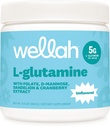 Wellah L- glutamin Powder Neochucený (50 Servings) - 5g L- glutamin Per Serving, slazené se Stevia