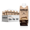Evolve Plant Based Protein Shake, Café Mocha, 20g Vegan Protein, Dairy Free, No umělé sladkosti, Non- GMO, 10g Fiber, 11oz, (12 Pack) (Formule May Vars)