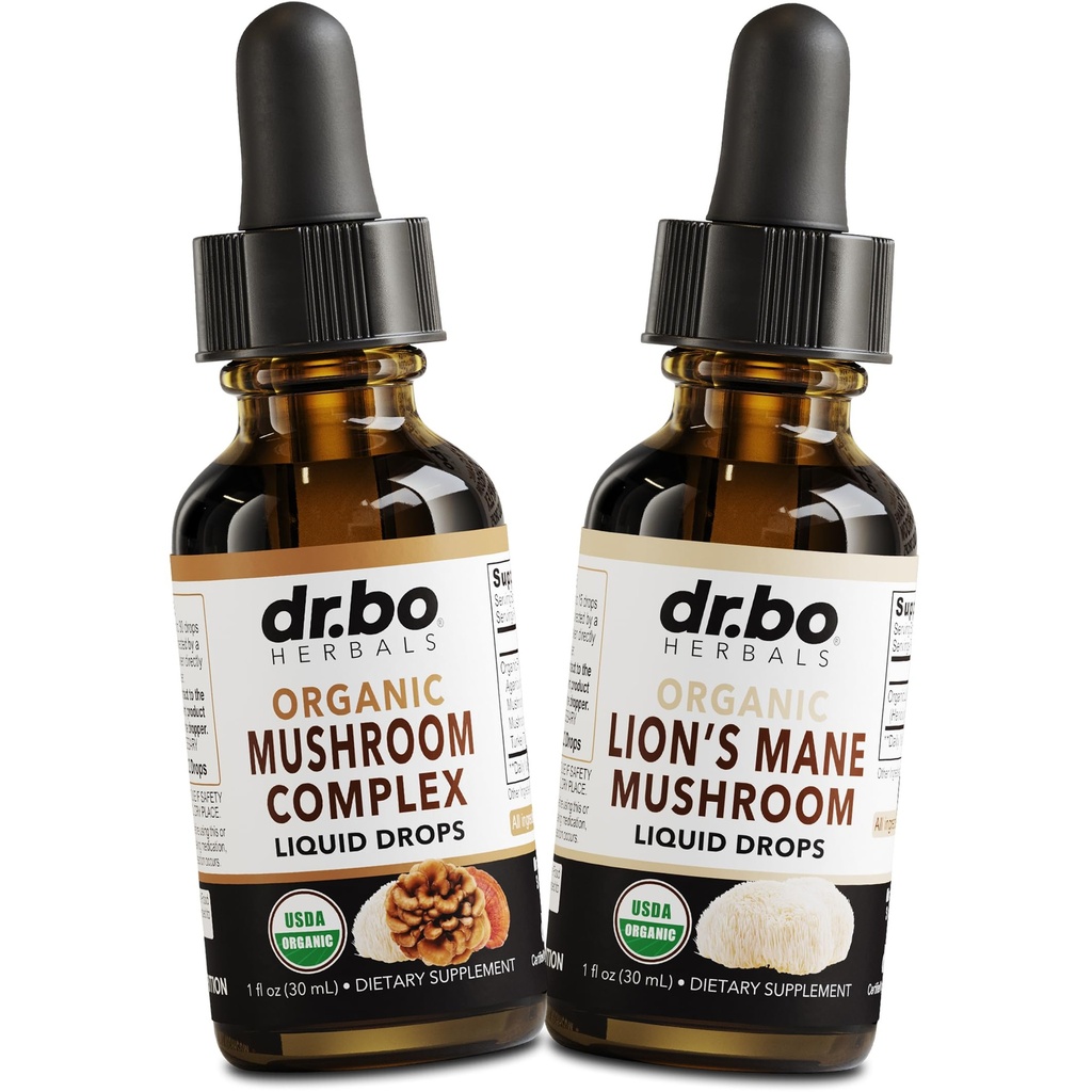 Organic Lions Mane Houba Complex Liquid Drops - Organic Lion 's Mane Houba Liquid Tincture Focus, Fog, Brain Health Supplements - Lions Supplement Extract