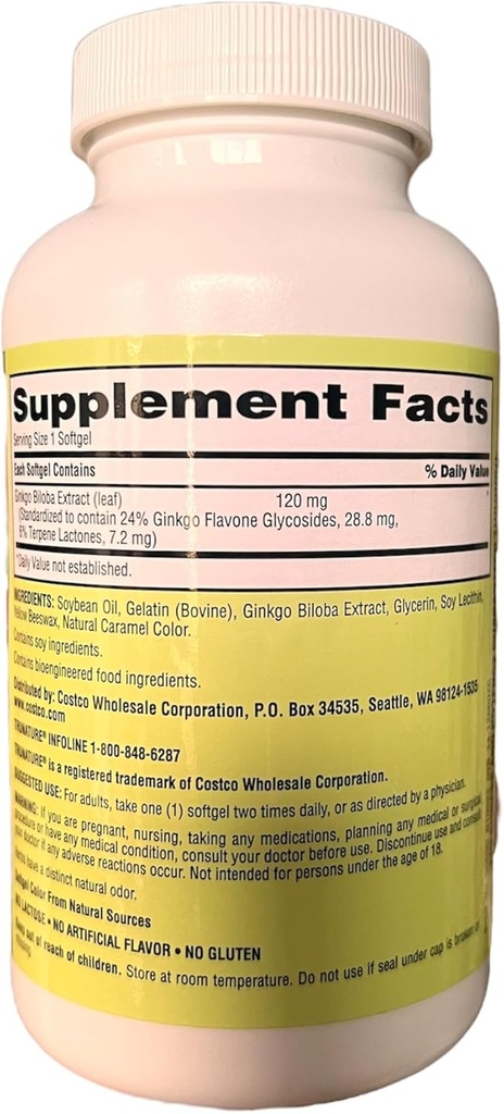 Gingko Biloba TRU Nature 120mg 340 softgel 1 balení