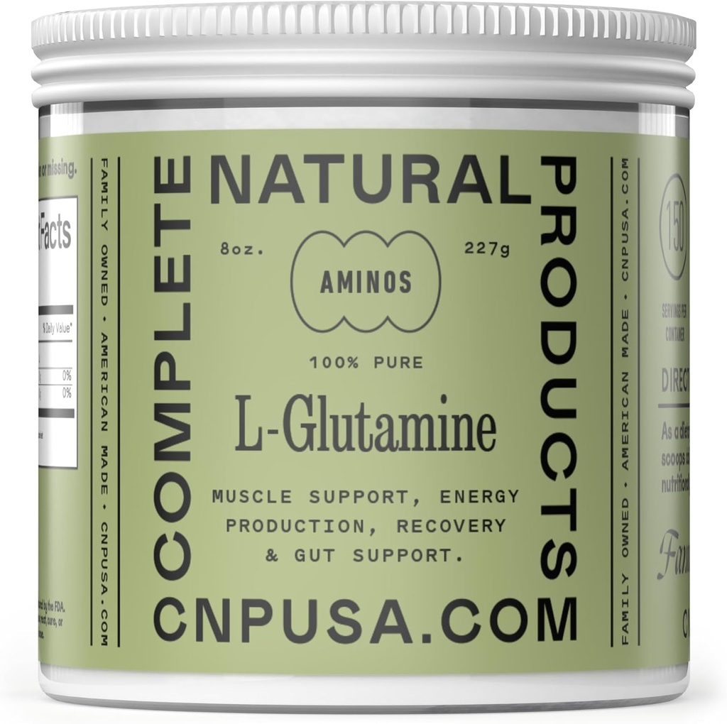 Čisté L- glutamin Powder Supplement - 8oz (227g) Natural Vegan Bulk L glutamin pro Keto, Gut Health, Probiotic, IBS Podpora