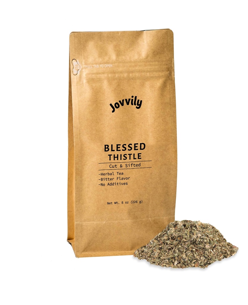 Jovily požehnaný Thistle Herb, 8 oz, Bylinný čaj, Řezané a šité