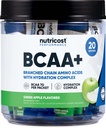 Nutricost BCAA + Hydration Green Apple ochucené (20 Stickpacks) - Acidy s rozvětveným řetězcem s hydračním komplexem - Gluten- Free, Non- GMO