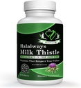 Halalways Milk Thistle Certified Hall Supplement Mléko Thistle Játra Detox Dodatek Gentle Bylinné Játra Čistota pro muže a ženy - Podpora zdraví jater - Non- GMO