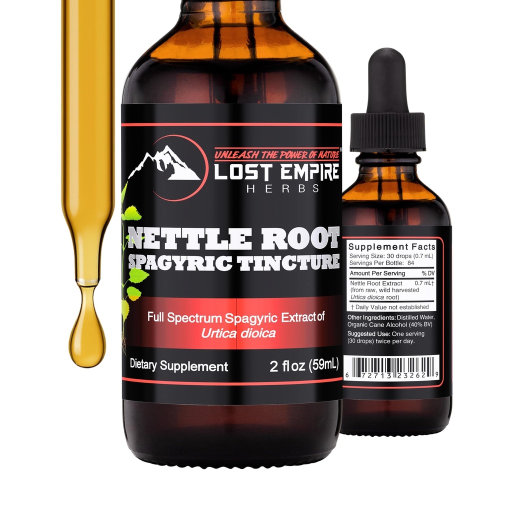 Ztracené říši Byliny Kořenový extrakt Spagyric Tincture (2 fl oz) - Divoká sklizeň z Dodatek pro muže, Močové funkce, BPH, Hair Loss - 3. strana Lab Tested