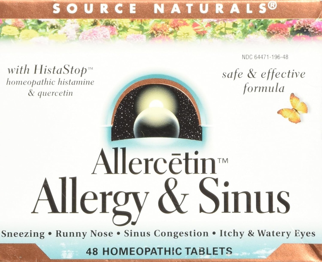 Zdroj Naturals Allercetin Alergie & Sinus, Homeopatické tablety, 48 tablet