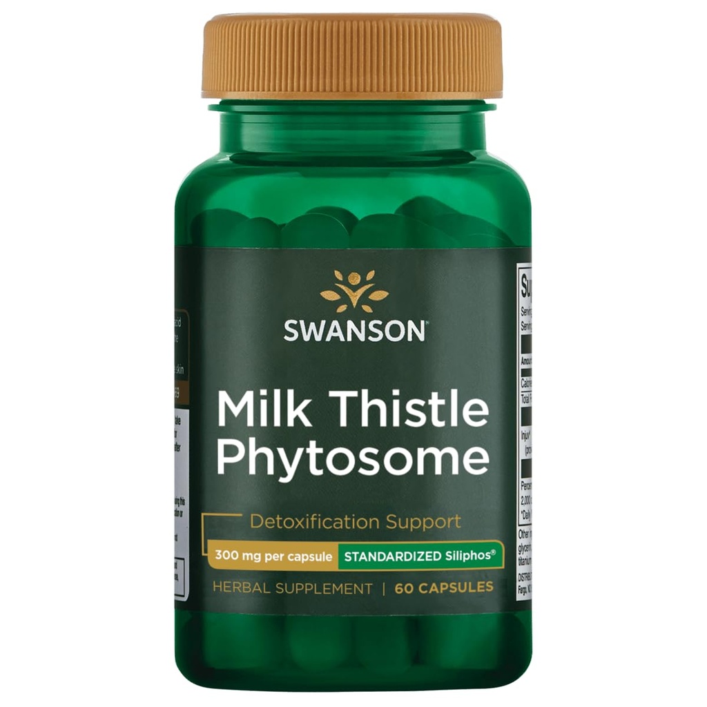 Swanson Siliphos Mléko Thistle Phytosome 300 miligramů 60 Kapsle