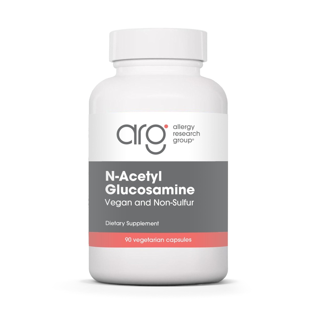 Alergie Výzkumná skupina N-Acetyl D-Glucosamine 500mg - NAG dodatek, Společná podpora, Glucosamine Sulfát, Společný zdravotní vzorec, aktivátor motility, Vegan, Non- Sulfur, Vegetariánské kapsle - 90 Počet