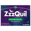 Vicks ZzzQuil, Nighttime Sleep Aid LiquiCaps, 25 mg Difenhydramine HCl, No.1 Sleep- Aid Brand, Non- Habit Forming, Fall Asleep Fast, 24 Count