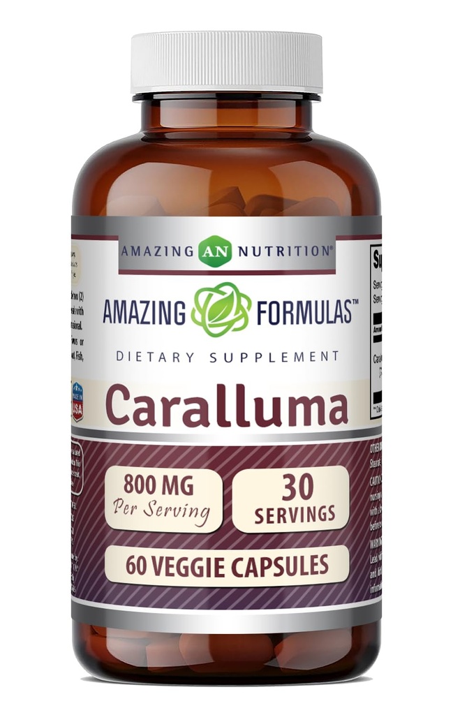 Amazing Applicas Caralluma Dodatek 124; 800 Mg Per Serving Application 124; 60 Veggie Kapsle 124; Non- GMO Application 124; Gluten- Free Application 124; Made in USA