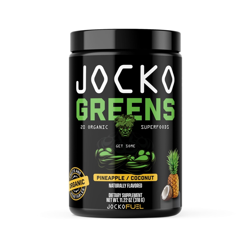 Jocko Fuel Daily Green Powder - Premium Organic Greens Superfood Powder for Gut Health, Digestion, Bloating, Imunitní podpora s Spirulina, Chlorella, Digestive Enzymes, & Probiotika - 30 Služeb