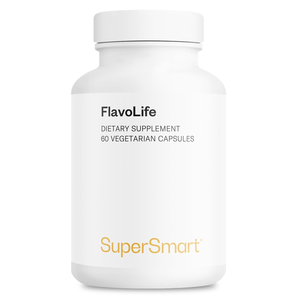 Supersmart FlavoLife (Flavonoid Complex Supplement) - s Luteolin, Myricetin, Fisetin, Rutin, Quercetin, EGCG, Apigenin, Hesperidin Př. 124; Non- GMO & Gluten Free - 60 Vegetariánských kapslí