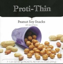 Proti- Thin Peanut Soy Snacks, 15g protein, Nízká kalorie, Nízký tuk, Nízký karb, No Gluten ingredience, Diet Protein Puffs, KETO Friendly, Ideální protein kompatibilní, 7 Count Box