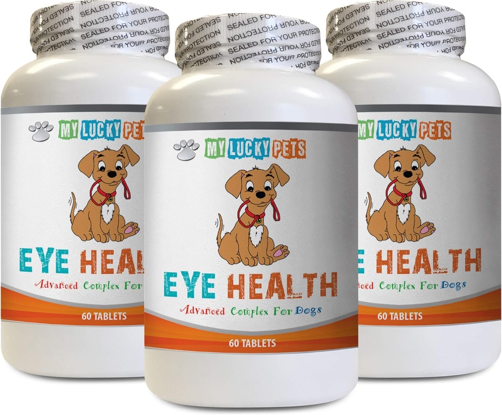 Psí imunitní boost - Psí oko zdraví - Pokročilý vzorec - Výhody Vize - Imunitní podpora - Vitamin d pro psy - 3 láhve (180 lékovek)