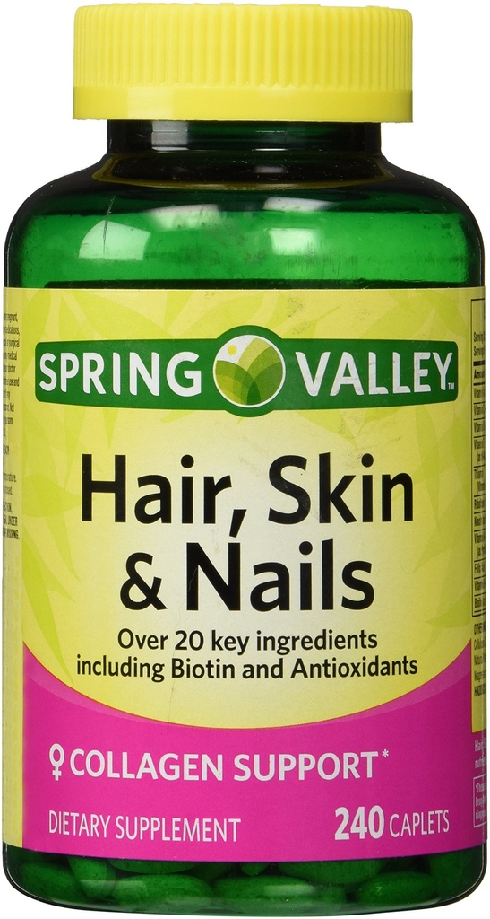 Jarní údolí - Vlasy, kůže a nehty, Biotin- Collagen- Želatina, 240 Kaplet