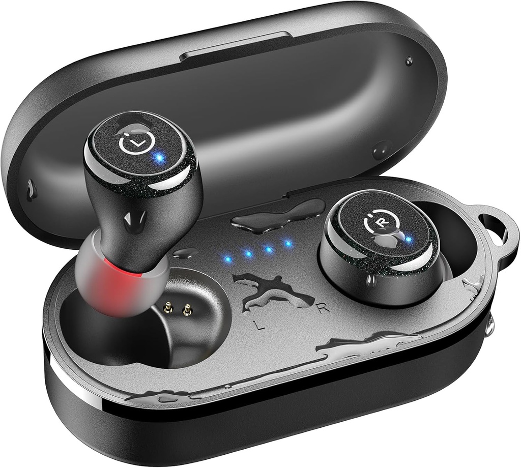 TOZO T10 Bezdrátové sluchátka Bluetooth 5.3 Sluchátka, App Customize EQ, Ergonomic Design, 55H Playtime, Bezdrátové nabíjení pouzdro, IPX8 Vodotěsný zvuk in- Ušní headset, 2025 Nová verze