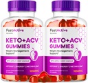 (2 Pack) Fast Active Keto ACV Gummies, Fast Active Keto Gummies 1050MG, Fast Active Apple Cider Gummies, Fast Active Keto Gummy Advanced Formule, Fast Active Keto ACV Gummies, 120 Gummies pro 2 měsíce