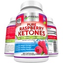 FRESH ZDRAVOTNÍ PÉČE Čisté 100% Malina Ketony Max 1000mg per Serving - 3 měsíce Dodávka Non GMO - Pokročilá podpora hubnutí - 180 Kapsle
