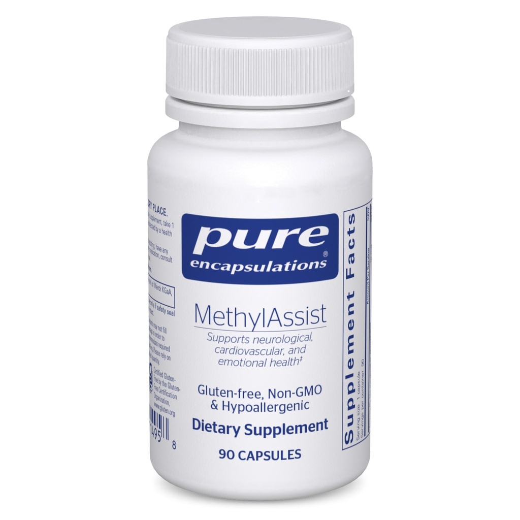 Čisté enkapsulace MethylAssist 90 's - B vitamin Complex - Methylation Support * - Heart Health & Brain Health - Non- GMO & Gluten Free - 90 Kapsle
