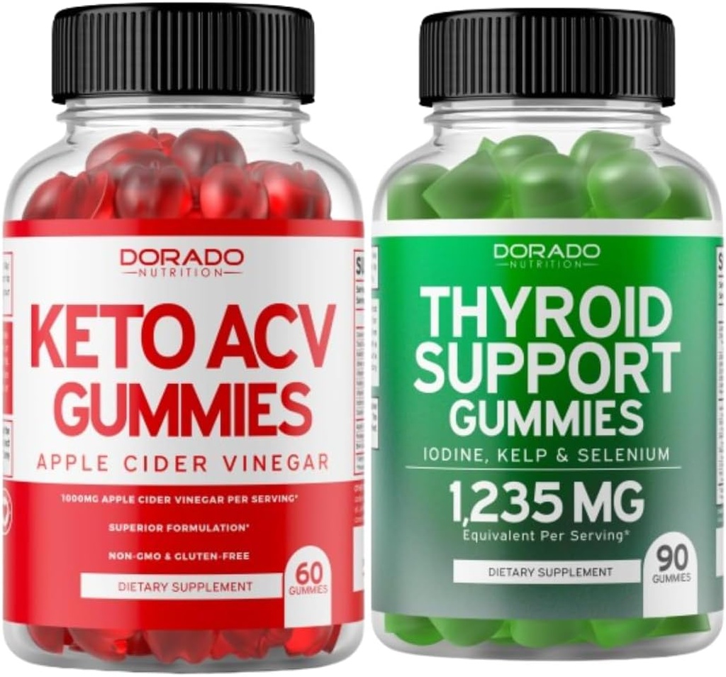 Keto ACV Gummies (60 hrabě) Pokročilý váhový vzorec a podpora štítné žlázy (90 hrabě) Podpůrný dodatek s Ashwaganda, jód, Bladderwrack, Kelp & Schisandra - Non- GMO, Vegan & Made in USA