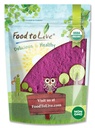 Potraviny pro živé organické černý rybíz Juice Powder, 8 Ounces - Non- GMO, Raw, Kosher, Vegan Superfood, Bulk, bohaté na antioxidanty, Skvělé pro šťávy, nápoje, a Smoothies, Obsahuje Maltodextrin