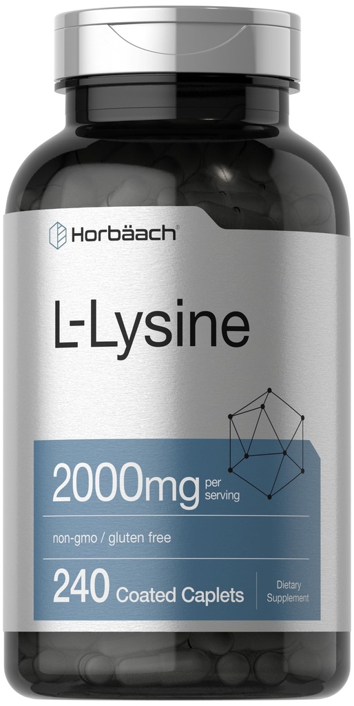 Horbäach L-Lysinum Supplement 2000mg PHARMAN 124; 240 Caplet PHARMAN 124; Volná forma L-Lysin Hydrochloride PHARMAL 124; Vegetarian, Non- GMO, Gluten Free