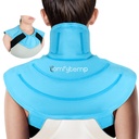 Comfytemp Ice Pack for Neck Shoulders Pain Relief with Straps, Reuse Gel Rameno Ice Pack Wrap, Cold Compression Fyzical Therapy Recovery for Upper Back, Cervical Injuries (S)